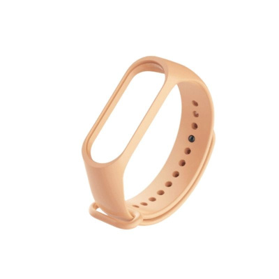 Браслет силиконовый однотонный Mi Band 5 (бежевый)