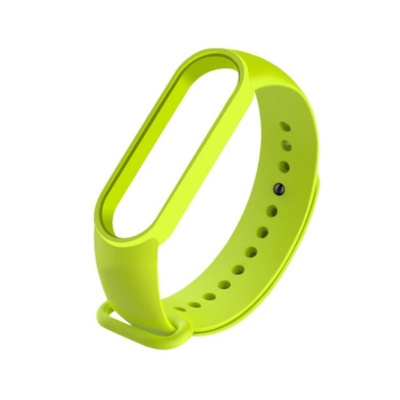 Браслет силиконовый однотонный Mi Band 5 (салатовый)