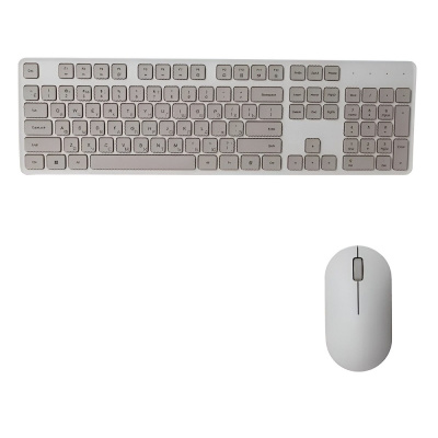 Клавиатура и мышка беспроводная Xiaomi Mijia Wireless Set 2 (WXJS02YM) Beige RU+ENG